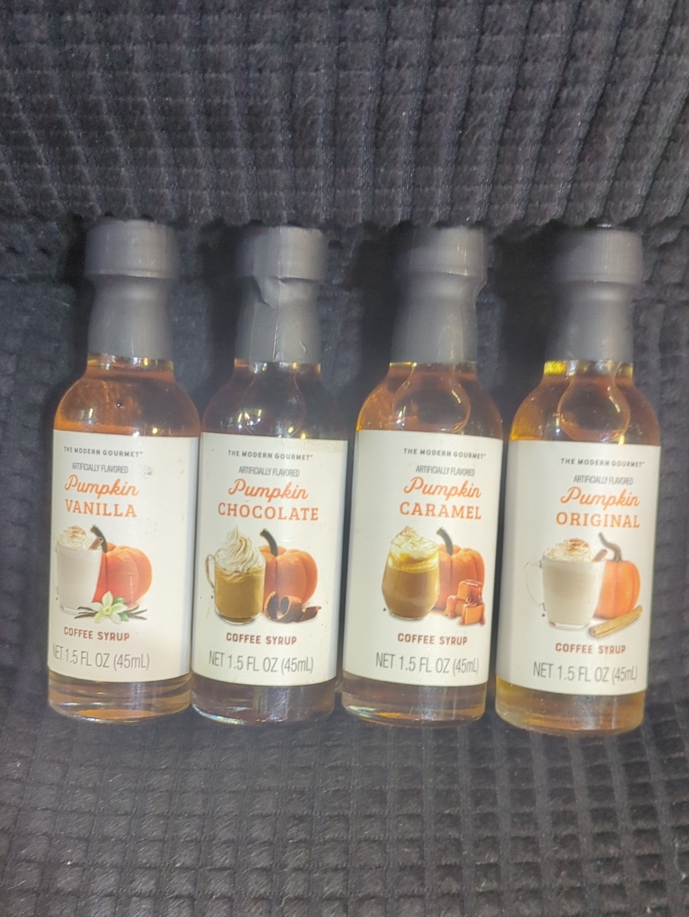 Pumpkin Coffee Syrup Set - Vanilla, Chocolate, Caramel, Original